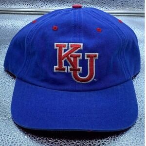 Vintage Kansas Jayhawks Hat Mens 7 Blue Deadstock Fitted Cap Zephyr Graf-X